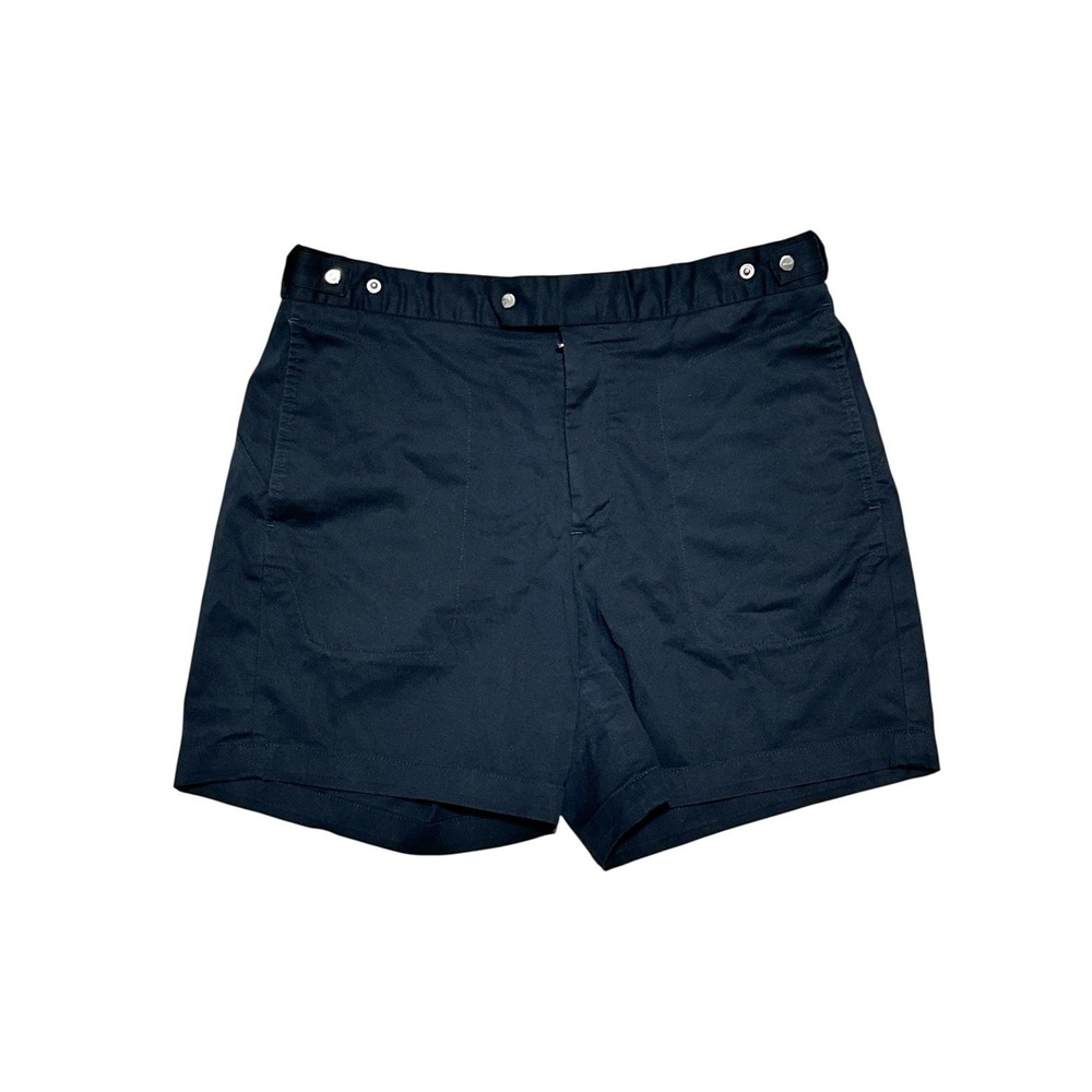 RLX Ralph Lauren Men's Navy Hook Closure Flat Front Dress Shorts Size M RN#41381